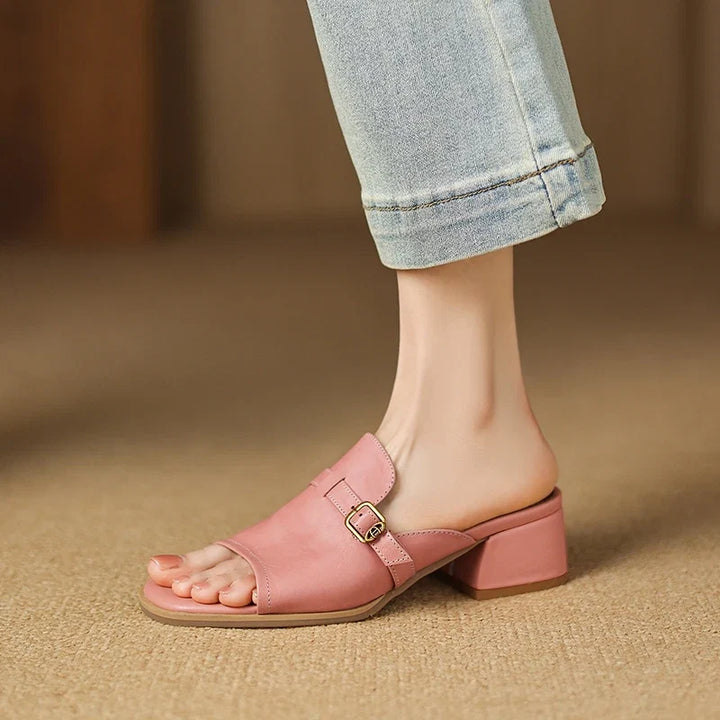 The Buckle Leather Slide