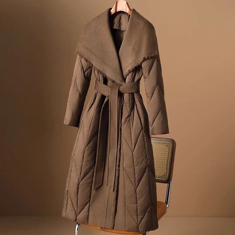 Margaux Wool-Trim Down Coat
