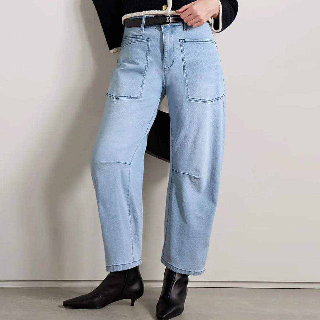 The Camden Structured Barrel Jean Denim