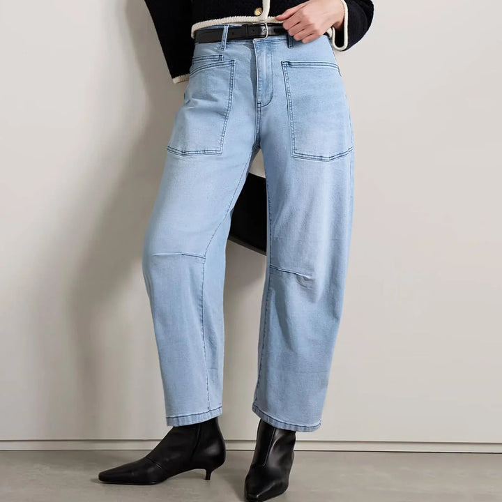 The Camden Structured Barrel Jean Denim