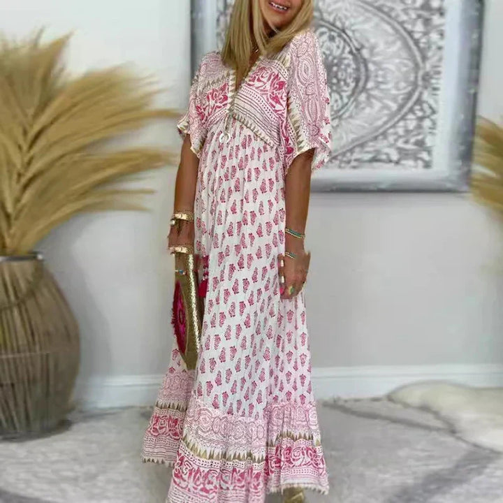 Iris | Boho Print Maxi Dress