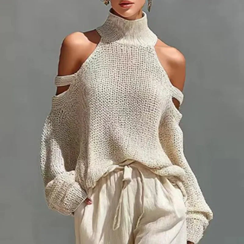 Women's Knit Sweater Wide Leg Pants Set