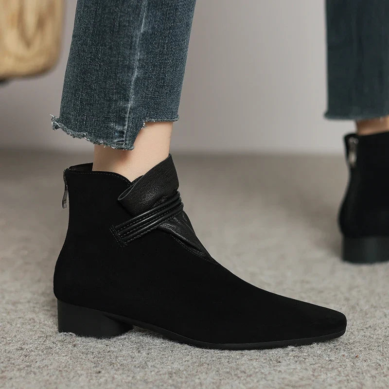 Vivienne Italian Crest Suede Boots