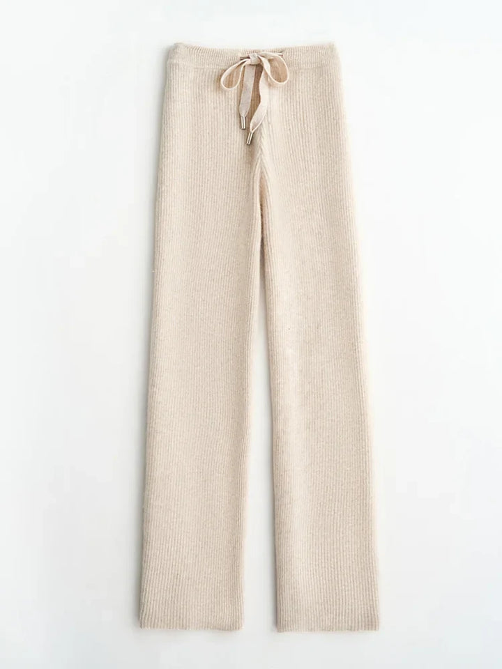 Wool Knitted Wide Leg Pants