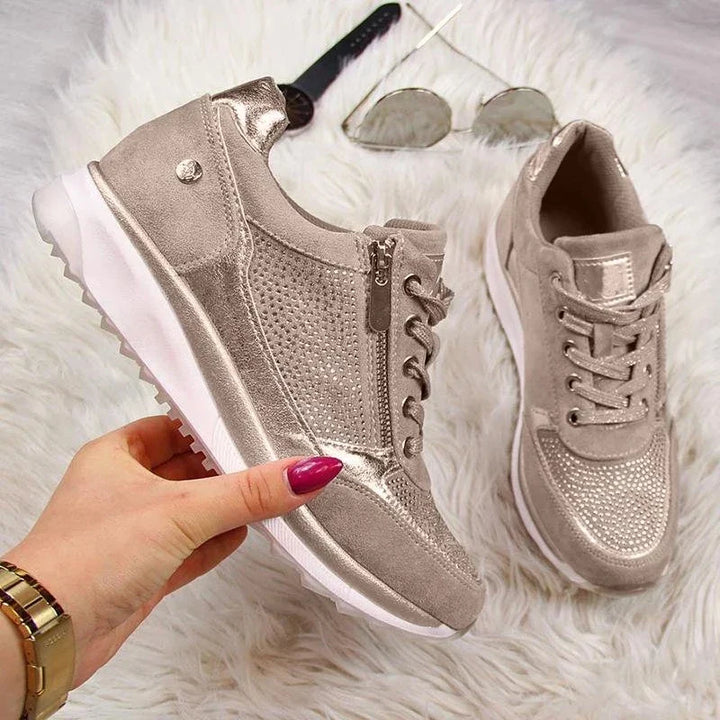 Sequin Hidden Wedge Sneakers