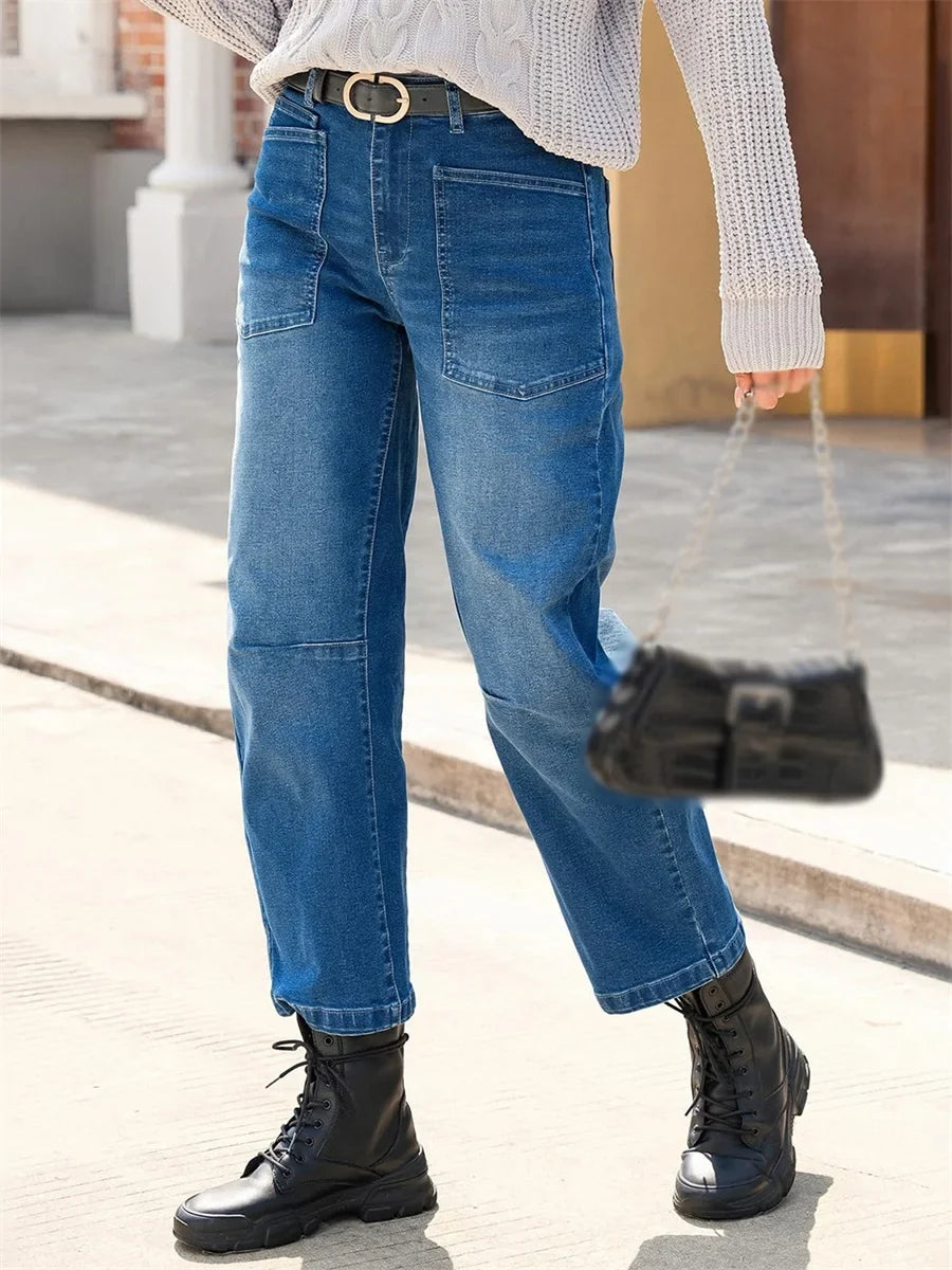 The Camden Structured Barrel Jean Denim