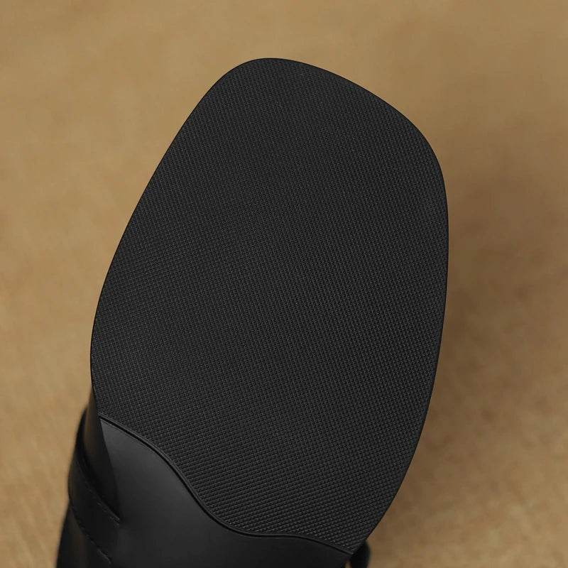 The Buckle Leather Slide