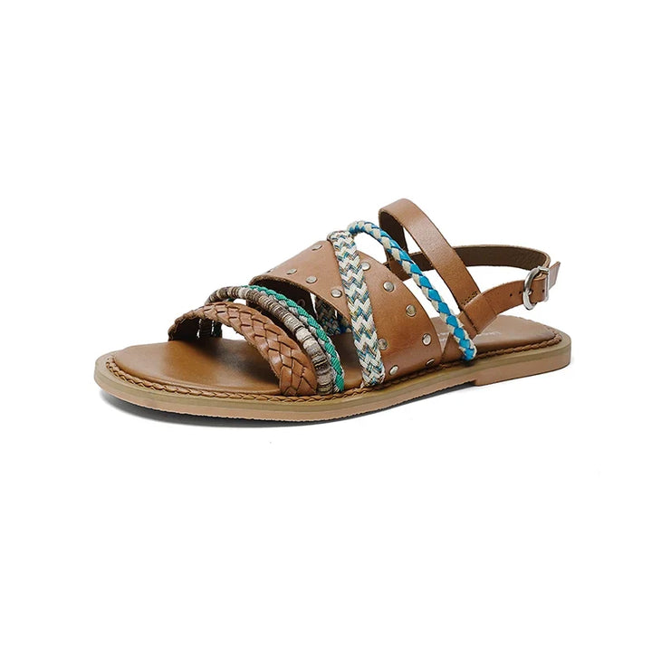 Mykonos Braided Leather Gladiator Sandal