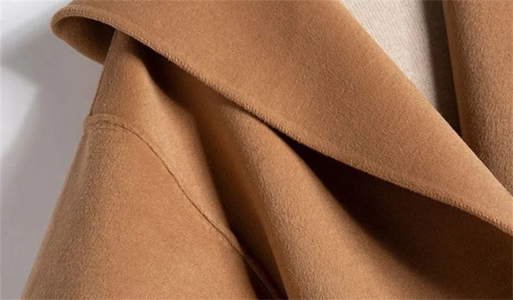 Camel-Hair Long Pointed Coat