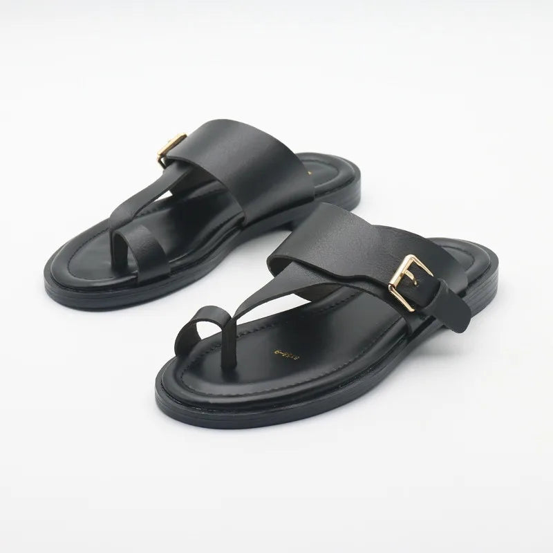 Valencia Leather Buckle Sandal
