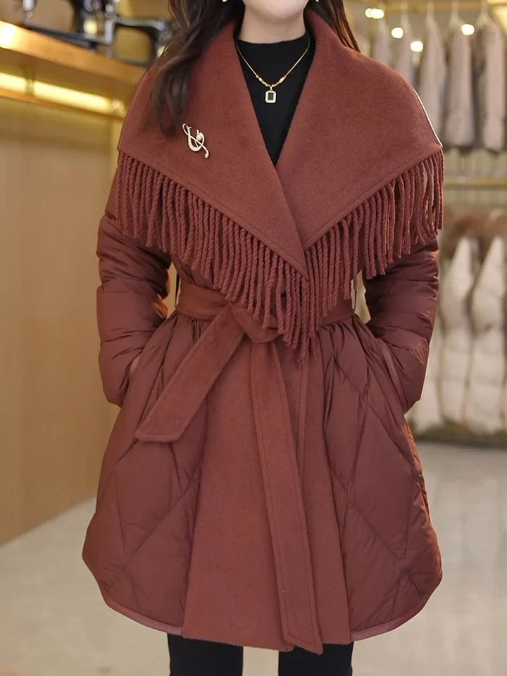 Juliette Fringe Down Coat
