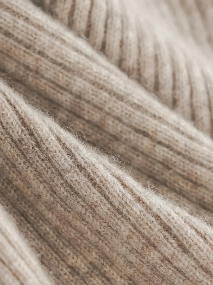 Wool Knitted Wide Leg Pants