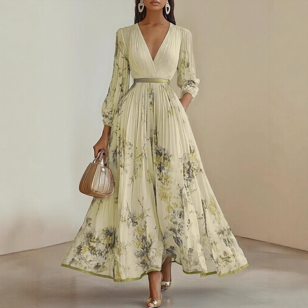 Ruth | Elegant Pleated Maxi Dress