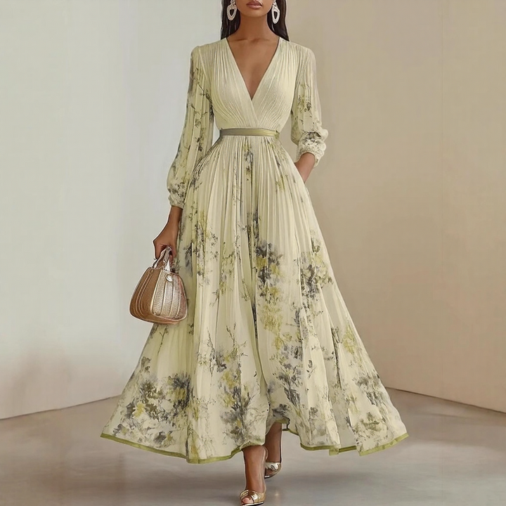 Ruth | Elegant Pleated Maxi Dress