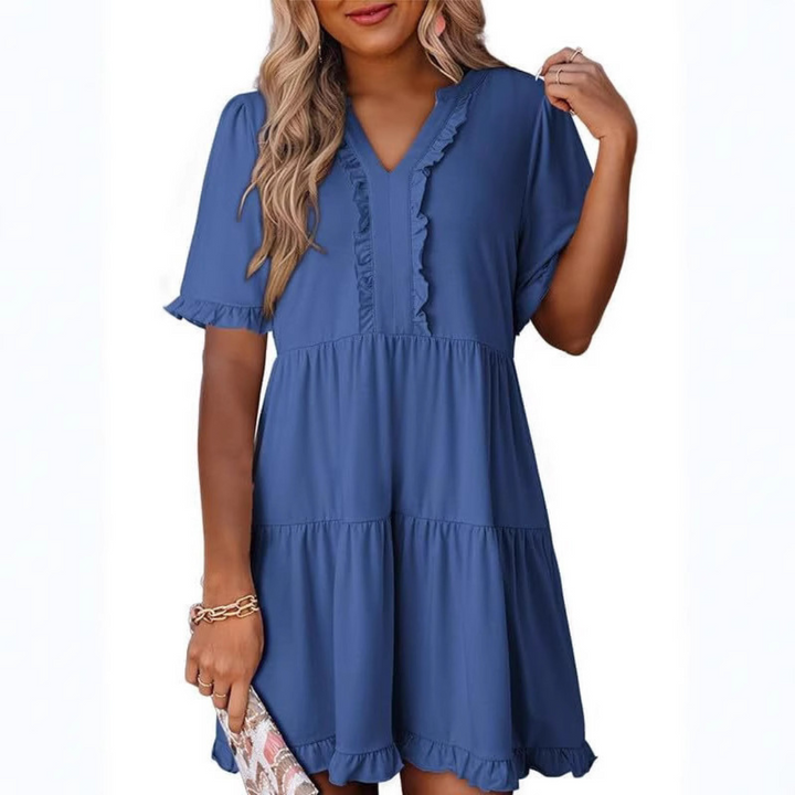 Opal | Casual V-Neck Mini Dress