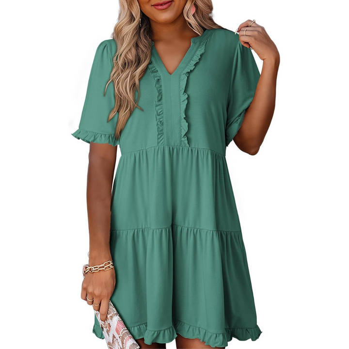 Opal | Casual V-Neck Mini Dress