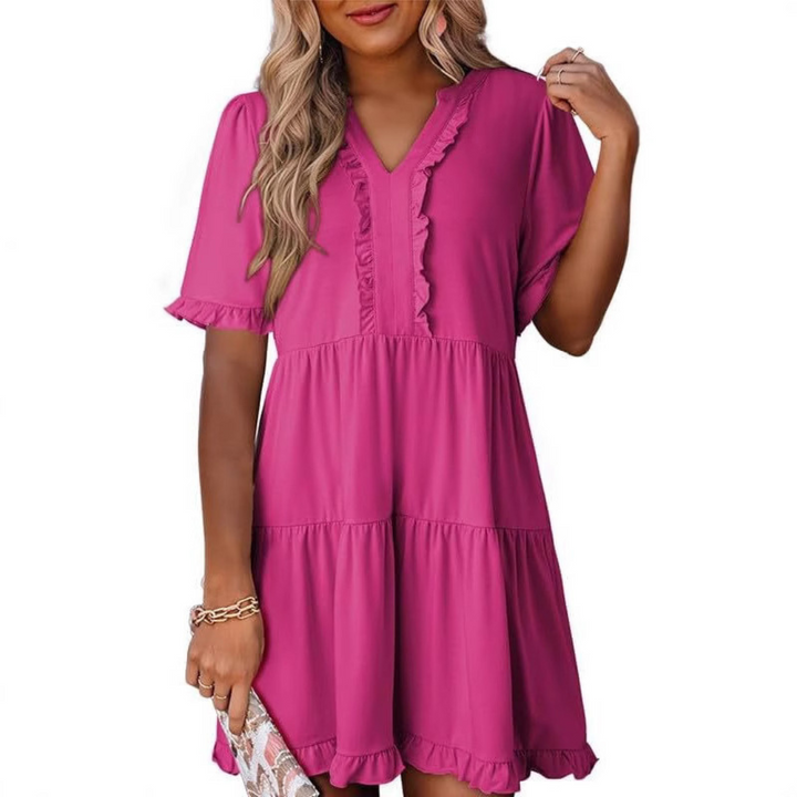 Opal | Casual V-Neck Mini Dress