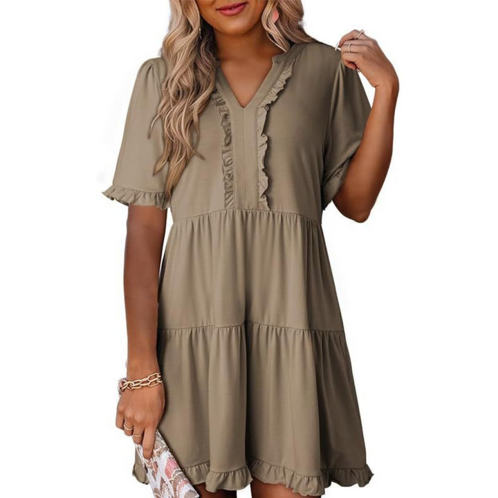 Opal | Casual V-Neck Mini Dress