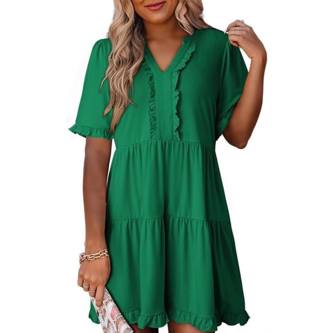 Opal | Casual V-Neck Mini Dress