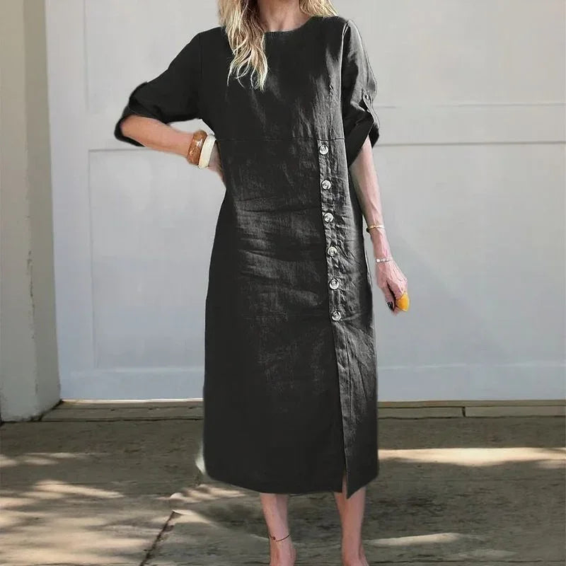Katherine | Cotton Linen Dress