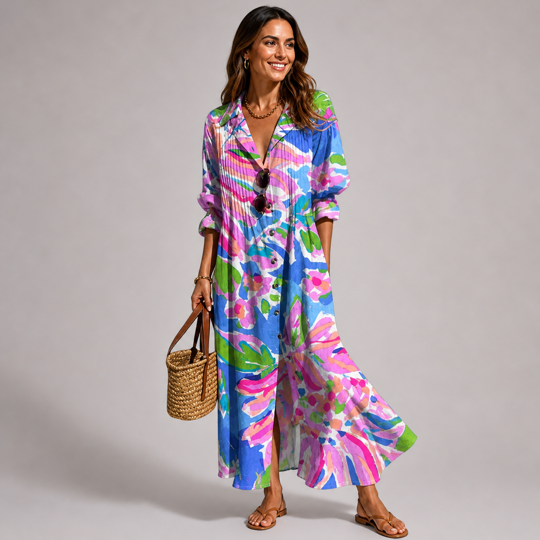 Sabrina | Floral Tummy Control Maxi Dress