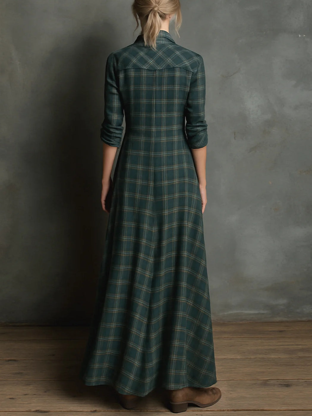 Joan | Plaid Button-Front Shirt Dress