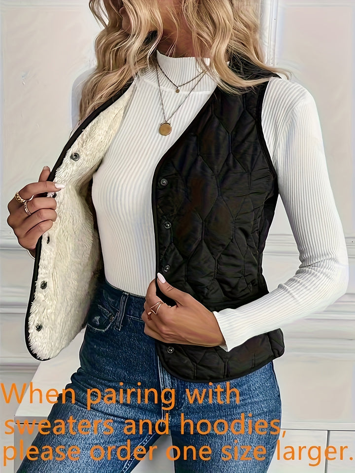 Damesjas met thermische voering, Winterkleding, Dames wintervest, Dames herfst/winter thermisch vest