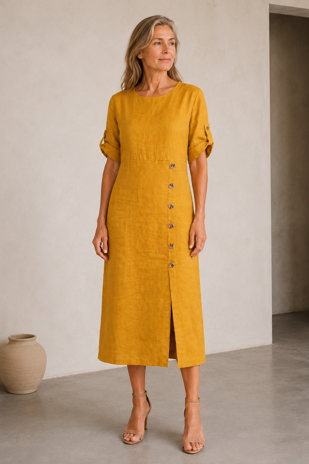 Katherine | Cotton Linen Dress