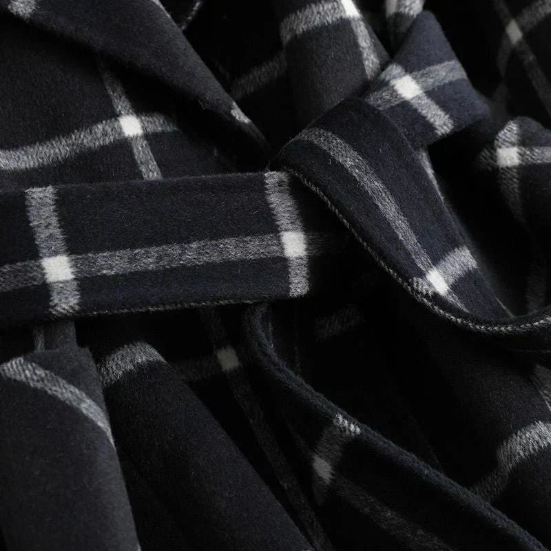 ADRIANA | PLAID WINTER TRENCH COAT