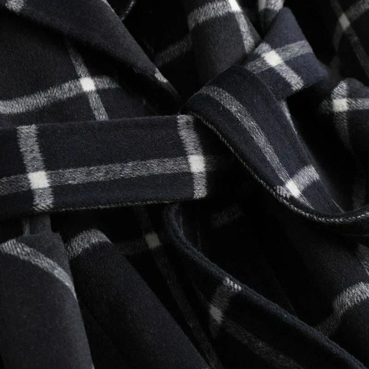 ADRIANA | PLAID WINTER TRENCH COAT