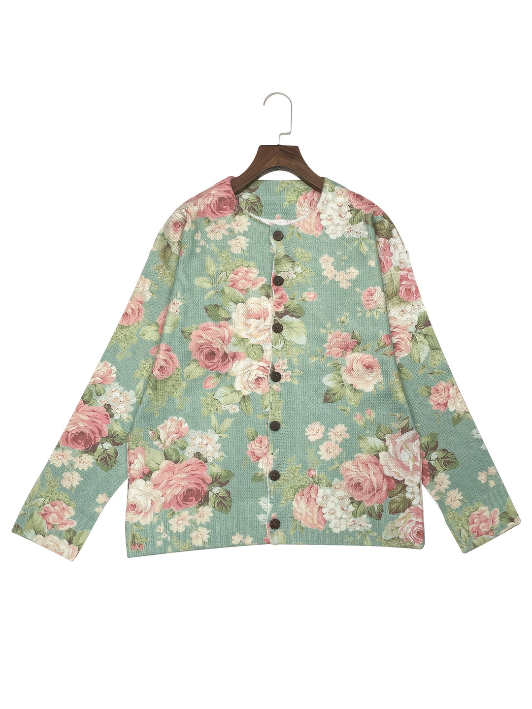 Nieuwe 2026 dames trui met bloemenprint, ronde hals, ademend, elegant vintage patroon, gemakkelijk te onderhouden, machinewasbaar, zacht en chic - geschikt voor lente en zomer