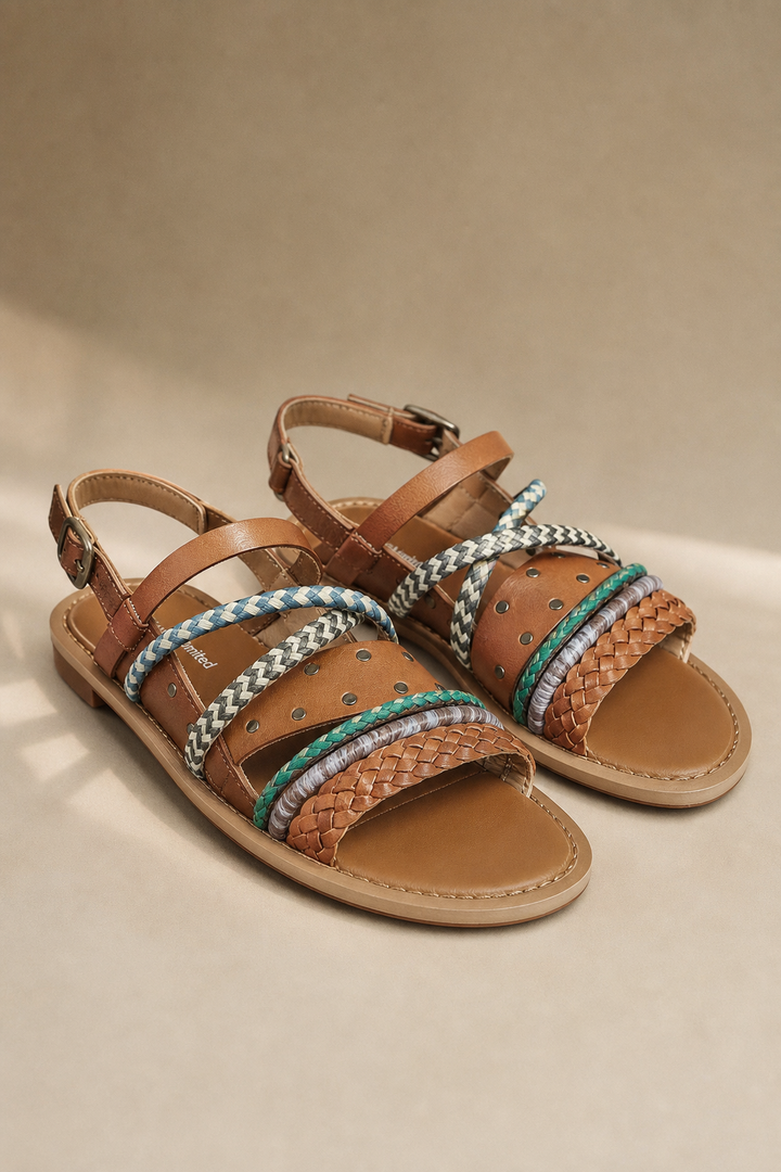 Mykonos Braided Leather Gladiator Sandal