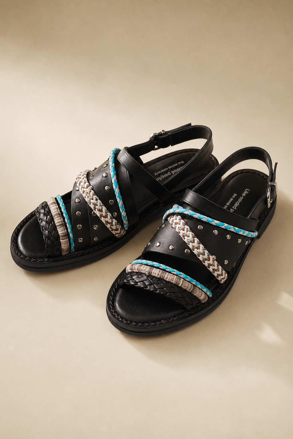 Mykonos Braided Leather Gladiator Sandal