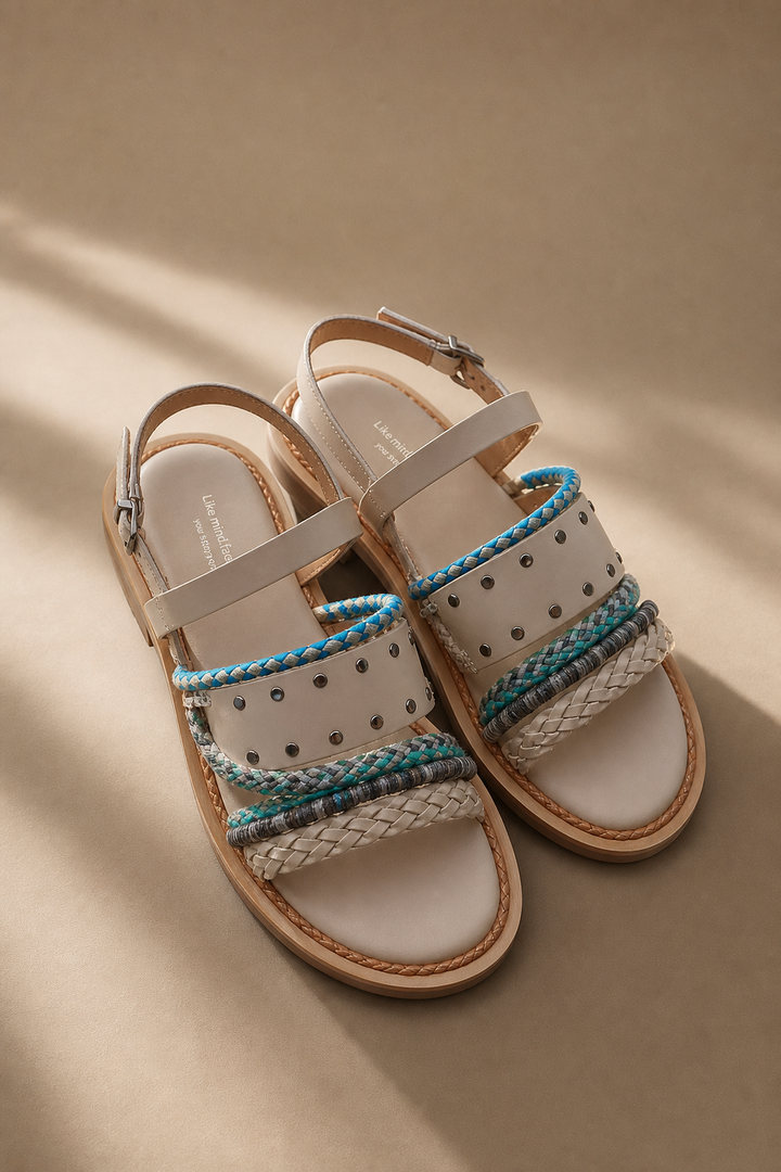 Mykonos Braided Leather Gladiator Sandal