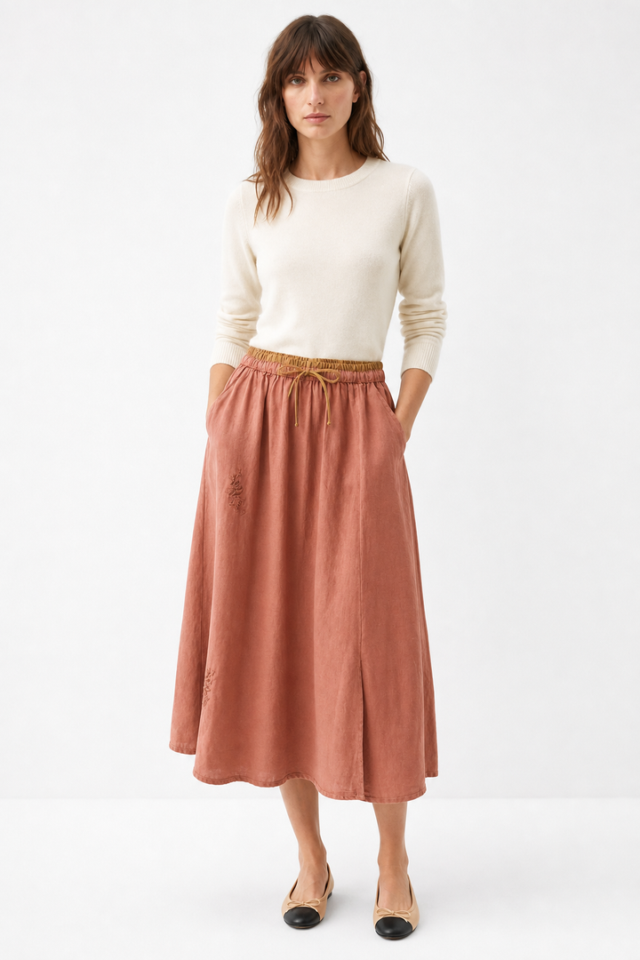 Everly 100% Linen Skirt