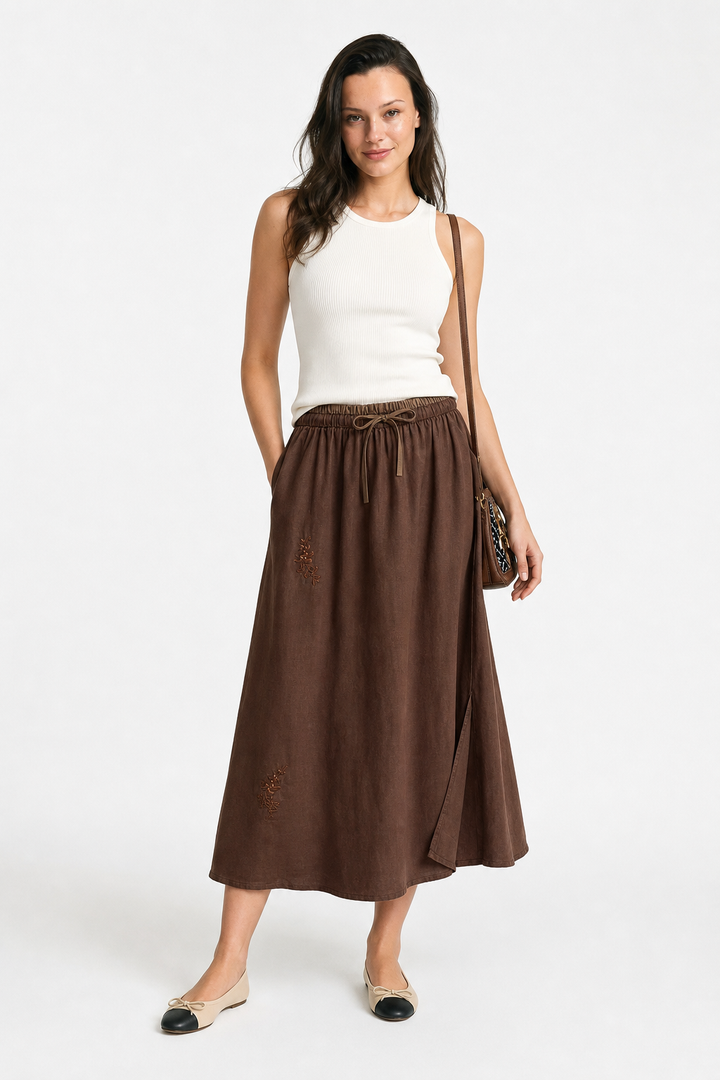 Everly 100% Linen Skirt