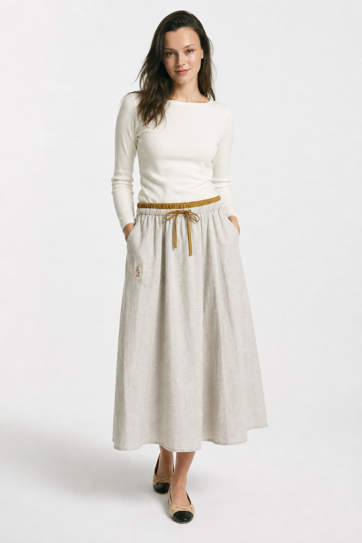 Everly 100% Linen Skirt