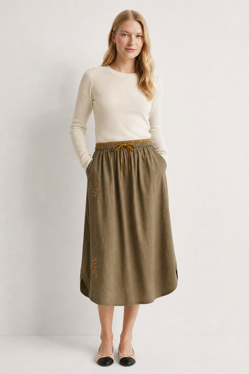 Everly 100% Linen Skirt