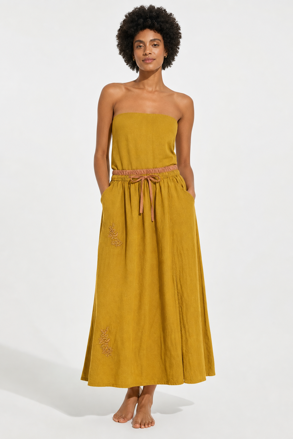Everly 100% Linen Skirt