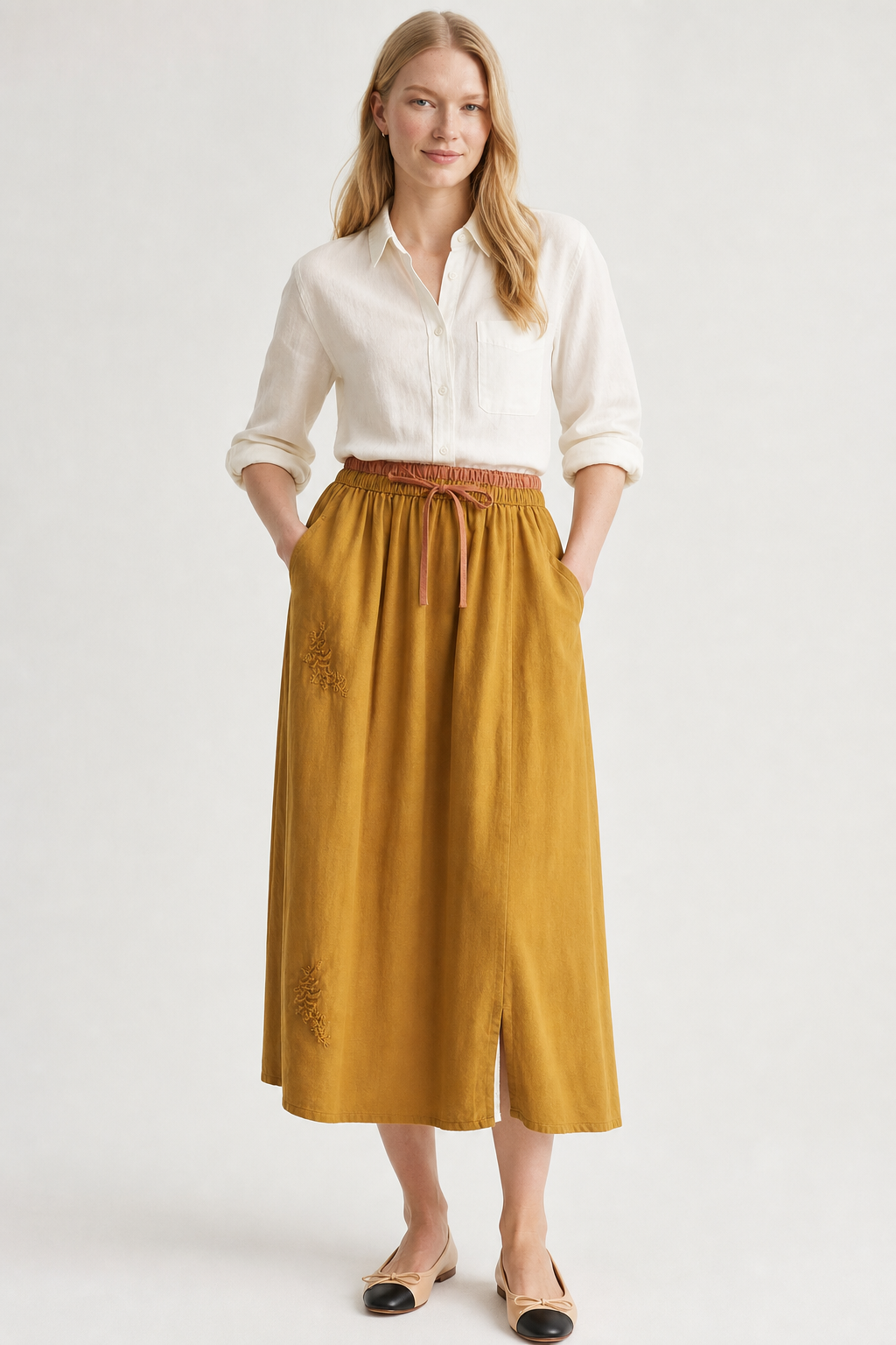 Everly 100% Linen Skirt