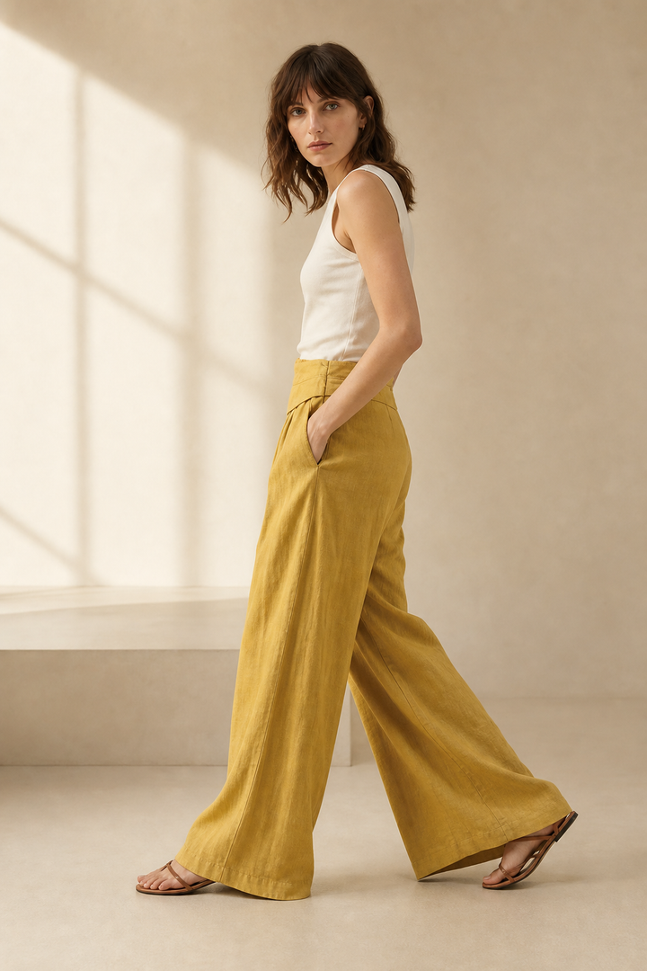 Estelle Linen Wide-Leg Trouser