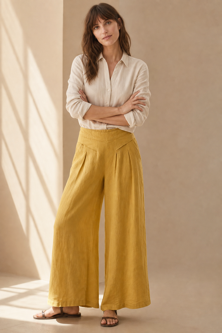 Estelle Linen Wide-Leg Trouser
