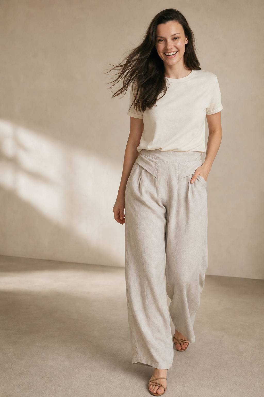 Estelle Linen Wide-Leg Trouser
