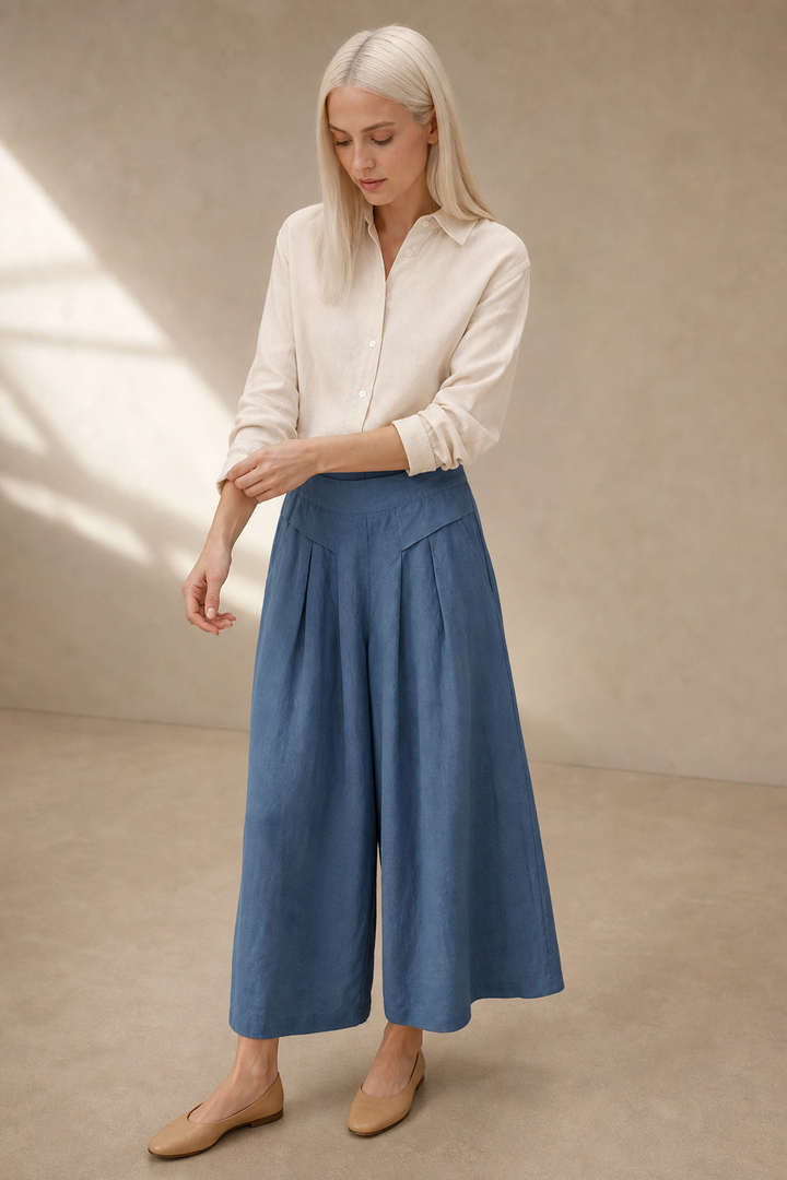 Estelle Linen Wide-Leg Trouser