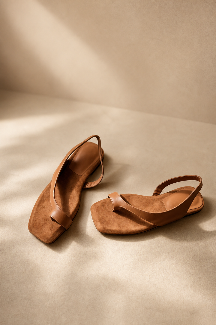 Comporta Genuine Leather Flat Sandal