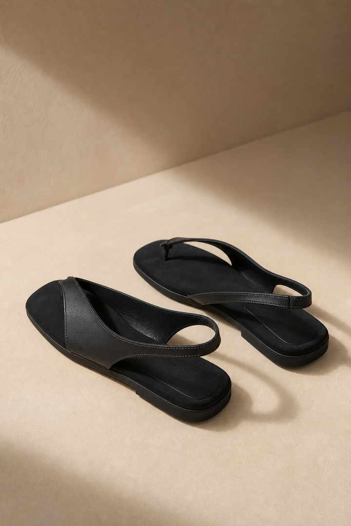 Comporta Genuine Leather Flat Sandal