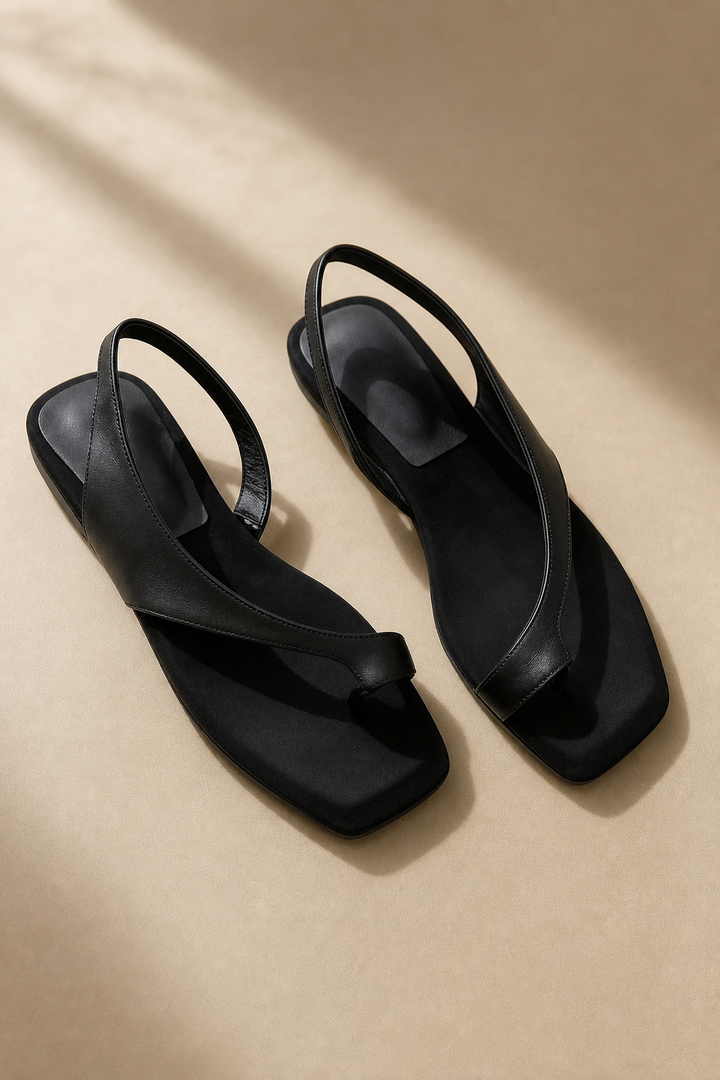 Comporta Genuine Leather Flat Sandal