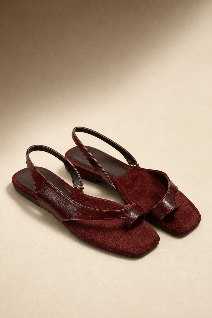 Comporta Genuine Leather Flat Sandal