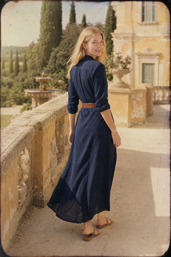 Selene Lapel Maxi Dress