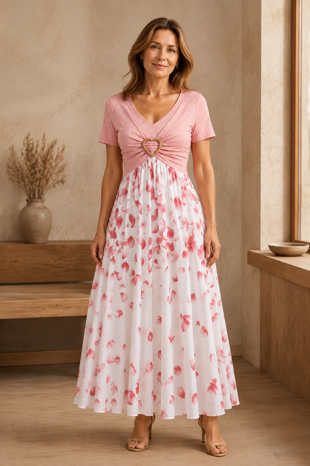 Alison | Floral V-Neck A-Line Dress
